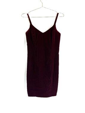 Rampage Vintage 80's Y2K Velvet Mini Dress Maroon 5